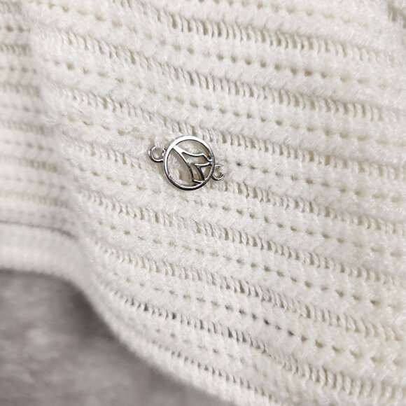 Diadora Luxe Collection Cropped White Batwing Sweater Women's Size S - Picture 4 of 7